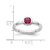Rhodium-Plated Sterling Silver Stackable Expressions Cushion Cut Lab-Created Ruby Ring, 2.25 mm - View 5