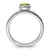 Rhodium-Plated Sterling Silver Stackable Expressions Cushion Cut Peridot Ring, 2.25 mm - View 2