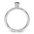 Rhodium-Plated Sterling Silver Stackable Expressions High 4 mm Round Garnet Ring - View 2