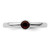 Rhodium-Plated Sterling Silver Stackable Expressions High 4 mm Round Garnet Ring - View 5