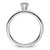 Rhodium-Plated Sterling Silver Stackable Expressions High 4 mm Round Amethyst Ring - View 2