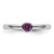 Rhodium-Plated Sterling Silver Stackable Expressions High 4 mm Round Amethyst Ring - View 4