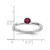 Rhodium-Plated Sterling Silver Stackable Expressions High 4 mm Round Rhodolite Garnet Ring - View 5