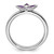 Rhodium-Plated Sterling Silver Stackable Expressions Amethyst Flower Ring, 2.25 mm - View 2
