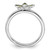 Rhodium-Plated Sterling Silver Stackable Expressions Peridot Flower Ring, 2.25 mm - View 2