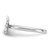 Rhodium-Plated Sterling Silver Stackable Expressions Peridot Flower Ring, 2.25 mm - View 3