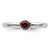 Rhodium-Plated Sterling Silver Stackable Expressions Low 4 mm Round Garnet Ring - View 5