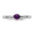 Rhodium-Plated Sterling Silver Stackable Expressions Low 4 mm Round Amethyst Ring - View 4