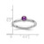 Rhodium-Plated Sterling Silver Stackable Expressions Low 4 mm Round Amethyst Ring - View 5