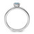 Rhodium-Plated Sterling Silver Stackable Expressions Low 4 mm Round Aquamarine Ring - View 2