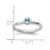 Rhodium-Plated Sterling Silver Stackable Expressions Low 4 mm Round Aquamarine Ring - View 5