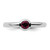 Rhodium-Plated Sterling Silver Stackable Expressions Low 4 mm Round Rhodolite Garnet Ring - View 4