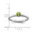 Rhodium-Plated Sterling Silver Stackable Expressions Low 4 mm Round Peridot Ring - View 5