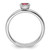 Rhodium-Plated Sterling Silver Stackable Expressions Low 4 mm Round Pink Tourmaline Ring - View 2