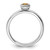 Rhodium-Plated Sterling Silver Stackable Expressions Low 4 mm Round Citrine Ring - View 2