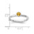 Rhodium-Plated Sterling Silver Stackable Expressions Low 4 mm Round Citrine Ring - View 5