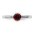 Rhodium-Plated Sterling Silver Stackable Expressions Low 5 mm Round Garnet Ring - View 4