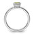 Rhodium-Plated Sterling Silver Stackable Expressions Low 5 mm Round Peridot Ring - View 2