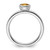 Rhodium-Plated Sterling Silver Stackable Expressions Low 5 mm Round Citrine Ring - View 2