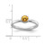 Rhodium-Plated Sterling Silver Stackable Expressions Low 5 mm Round Citrine Ring - View 5
