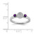Rhodium-Plated Sterling Silver Stackable Expressions Dbl Round Amethyst & 0.05ct Diamond. Ring, 2.25 mm - View 5