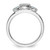 Rhodium-Plated Sterling Silver Stackable Expressions Dbl Round Aquamarine & 0.05ct Diamond. Ring, 2.25 mm - View 2