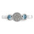 Rhodium-Plated Sterling Silver Stackable Expressions Dbl Round Aquamarine & 0.05ct Diamond. Ring, 2.25 mm - View 4