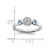 Rhodium-Plated Sterling Silver Stackable Expressions Dbl Round Aquamarine & 0.05ct Diamond. Ring, 2.25 mm - View 5