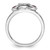 Sterling Silver Stackable Expressions Dbl Round Rhodium-Plated. Garnet & 0.05ct Diamond. Ring, 2.25 mm - View 2
