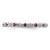 Sterling Silver Stackable Expressions Rhodium-Plated. Garnet & Diamond Ring, 2.25 mm - View 3