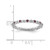 Sterling Silver Stackable Expressions Rhodium-Plated. Garnet & Diamond Ring, 2.25 mm - View 4