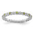 Rhodium-Plated Sterling Silver Stackable Expressions Peridot & Diamond Ring, 2.25 mm