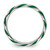 Rhodium-Plated Sterling Silver Stackable Expressions Twisted Green Enameled Ring, 2.4 mm - View 2