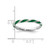 Rhodium-Plated Sterling Silver Stackable Expressions Twisted Green Enameled Ring, 2.4 mm - View 4
