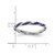 Rhodium-Plated Sterling Silver Stackable Expressions Twisted Purple Enameled Ring, 2.4 mm - View 4