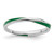 Rhodium-Plated Sterling Silver Stackable Expressions Twisted Green Enameled Ring, 2.5 mm