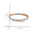 Rhodium-Plated Sterling Silver Stackable Expressions Twisted Orange Enameled Ring, 2.5 mm - View 4