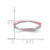 Rhodium-Plated Sterling Silver Stackable Expressions Twisted Pink Enameled Ring, 2.5 mm - View 4