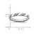 Rhodium-Plated Sterling Silver Stackable Expressions Polished White Enameled Ring, 3.25 mm - View 4