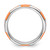 Rhodium-Plated Sterling Silver Stackable Expressions Polished Orange Enameled Ring, 4.5 mm - View 2