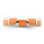 Rhodium-Plated Sterling Silver Stackable Expressions Polished Orange Enameled Ring, 4.5 mm - View 3