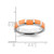Rhodium-Plated Sterling Silver Stackable Expressions Polished Orange Enameled Ring, 4.5 mm - View 4