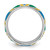 Rhodium-Plated Sterling Silver Stackable Expressions Polished Multi Color Enameled Ring, 4.5 mm - View 2