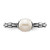 Rhodium-Plated Sterling Silver Stack Exp. Polished Patterned White Cultured Freshwater Pearl Ring, 2.5 mm - View 4