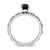 Rhodium-Plated Sterling Silver Stackable Expressions Antiqued Black Agate Ring, 2.5 mm - View 2