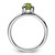 Rhodium-Plated Sterling Silver Stackable Expressions Polished Peridot Ring, 2.5 mm - View 2