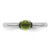 Rhodium-Plated Sterling Silver Stackable Expressions Polished Peridot Ring, 2.5 mm - View 4