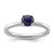 Rhodium-Plated Sterling Silver Stackable Expressions Polished Blue Lapis Ring, 2.5 mm