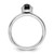 Rhodium-Plated Sterling Silver Stackable Expressions Polished Black Agate Ring, 2.5 mm - View 2