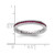 Rhodium-Plated Sterling Silver Stackable Expressions Polished Lab-Created Ruby Ring, 2.5 mm - View 4